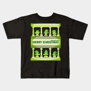 merry christmas green idea Kids T-Shirt